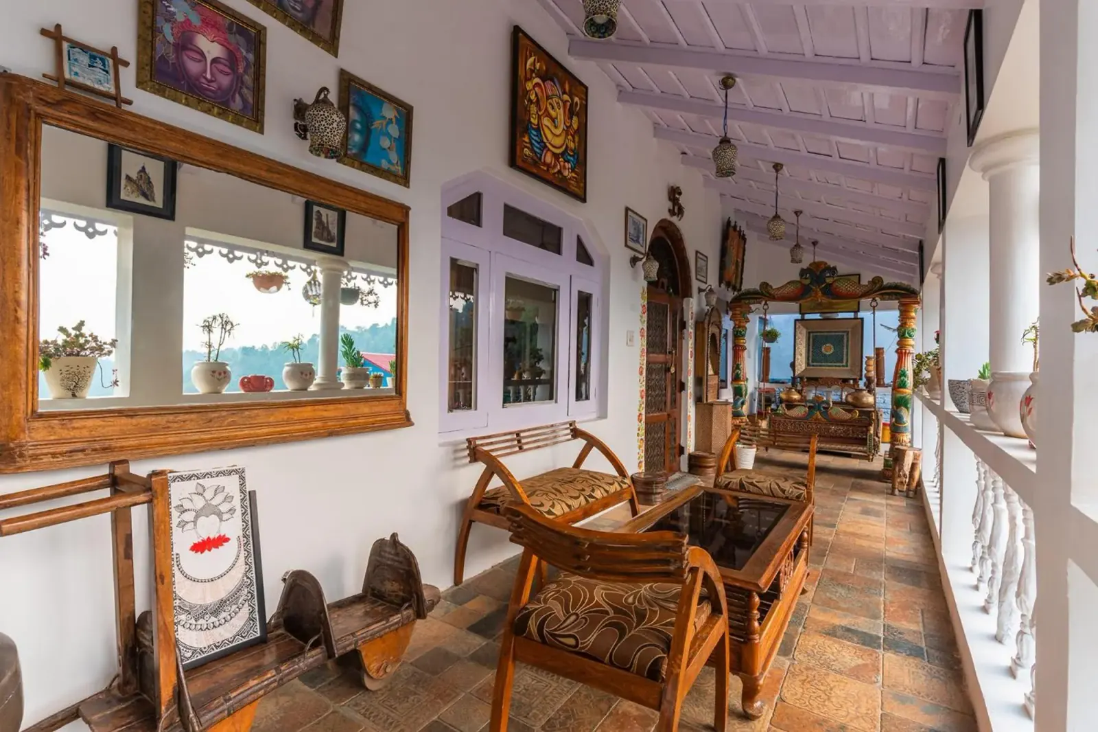 Scenic pine forests surrounding the peaceful Stone Heritage homestay in Mukteshwar