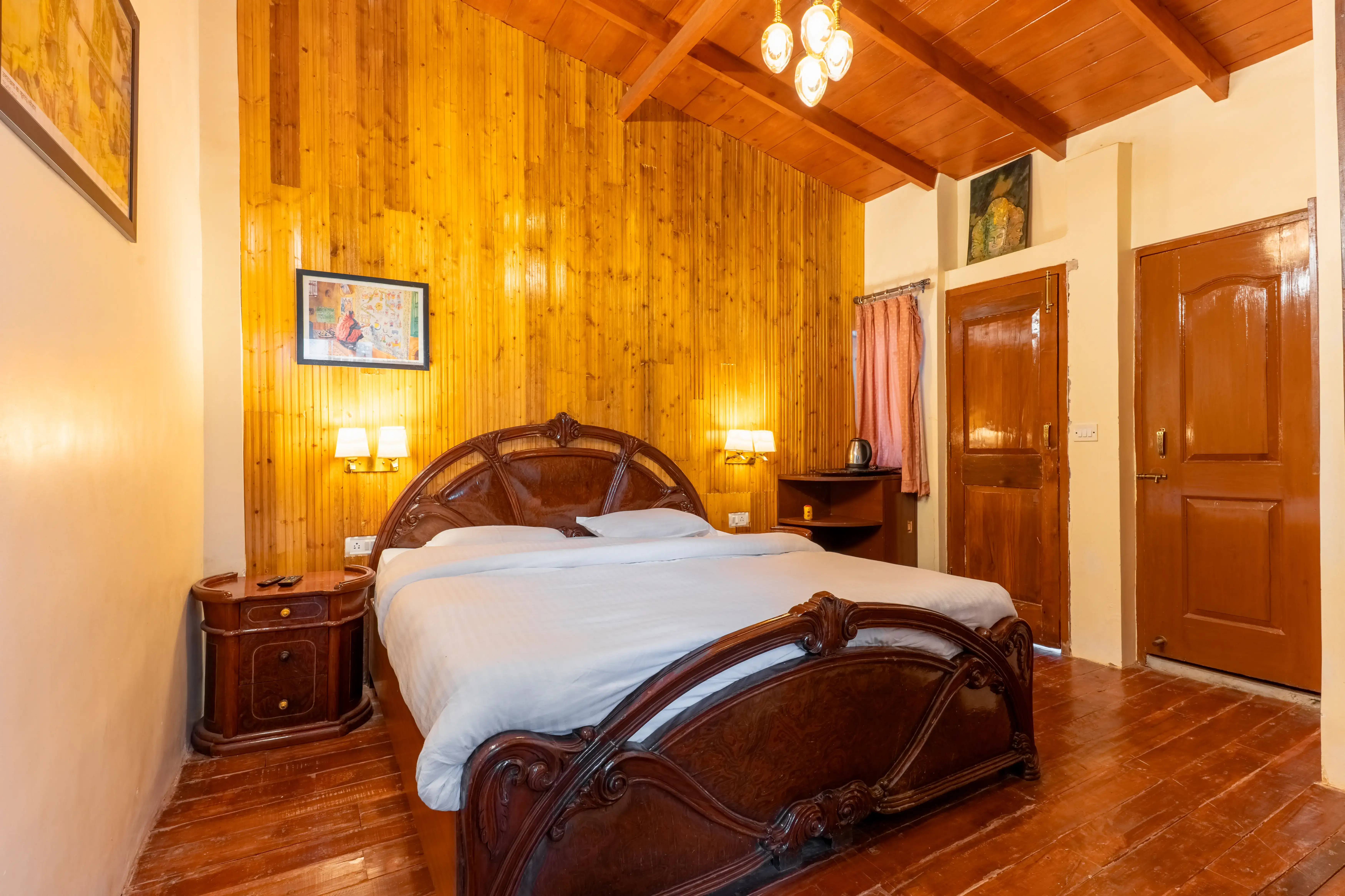 Comfortable Iron Room setup perfect for couples staying at Stone Heritage Mukteshwar